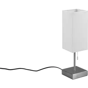 REALITY Настольная лампа Ole E27 1 шт. теплый белый - холодный белый, ночник с тумблером, возможность зарядки через USB-C, без лампы E27, макс. 25 Вт Reality Leuchten, Nickel