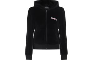 Худи женская Balenciaga Velour Zipped, черный