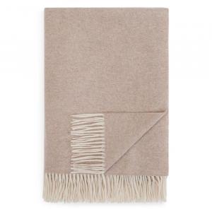 SFERRA Плед Renna с бахромой, коричневый/бежевый