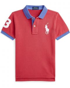 Поло Polo Ralph Lauren Kids Big Pony Cotton Mesh Polo Shirt, цвет Nantucket Red/C1730