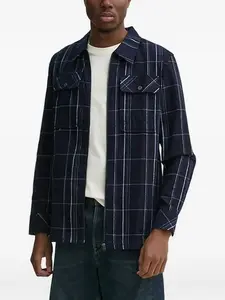 Клетчатая рубашка на молнии G-Star RAW, синий