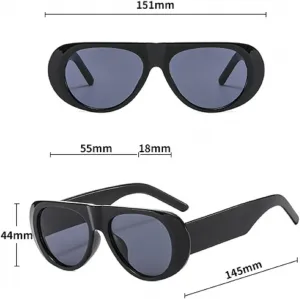 Солнцезащитные очки Melrose Fashion в большой оправе в стиле ретро, ​​мужские, с защитой от УФ-излучения, овальные, женские, минималистичный стиль, очки-пилот Y07, C2