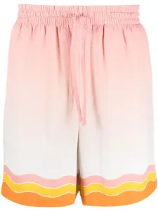Шелковые шорты Rainbow с монограммой CASABLANCA, розовый
