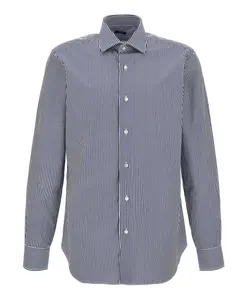 Полосатая рубашка Barba, синий