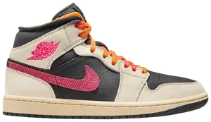 Женские кроссовки Air Jordan 1 Mid SE Edge, черный