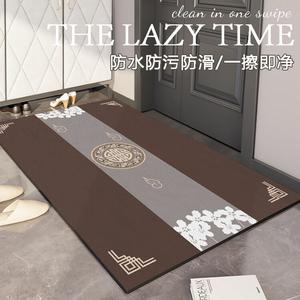 Budis Ковер 80х120 см для прихожей, прочный, легко чистится, бело-голубой