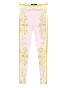 Леггинсы с принтом Versace, розовый