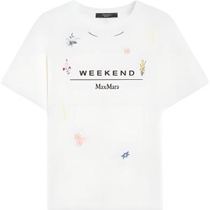 WEEKEND MaxMara Обычная футболка женская белая
