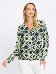 Блузка с принтом темно-синего цвета с принтом резеда Heine