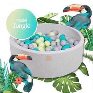 Сухой бассейн с шариками 250 шт в наборе JUNGLE, 2 размера, MeowBaby - 90х30 см.
