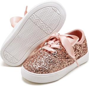 Кроссовки для малышей и маленьких девочек Felix Flora, спортивные сникерсы, принцесса, повседневные блестящие туфли Felix & Flora, розовый