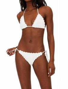 Винтона Вязаный топ бикини в белом Beach Riot
