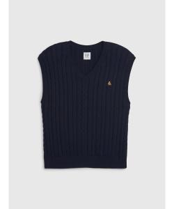 (K) Свободный вязаный жилет крупной вязки (детский)