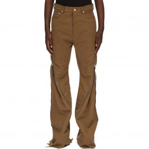 Джинсы мужские цвета бобов Rick Owens, цвет Bean color