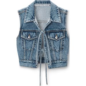 Джинсовая жилетка с деталями в стиле Tie Alexander Wang, синий