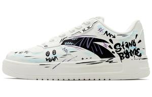 ANTA Низкие кроссовки для скейтбординга с износостойкими амортизаторами и противоскользящими элементами, мужские, белые, синие