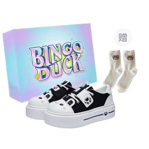 BINGO DUCK Скользоустойчивые низкие скейтерские туфли на платформе для женщин розовые, цвет Pink