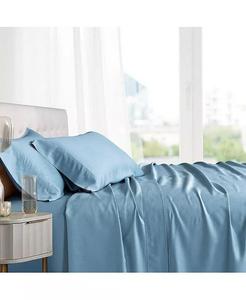 100% вискоза из бамбукового листа, набор из 5 предметов, Split King Egyptian Linens, синий