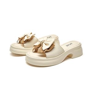 Женские сандалии-слайдеры D FUSE SCANDINAVIA с тихим амортизирующим швом, цвет экрю D:FUSE SCANDINAVIA, Ecru