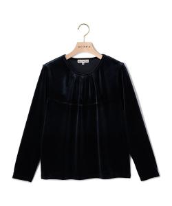 Эластичный велюровый топ