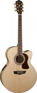 Акустическая гитара Washburn Heritage Jumbo Acoustic Electric Guitar - Natural - HJ40SCE