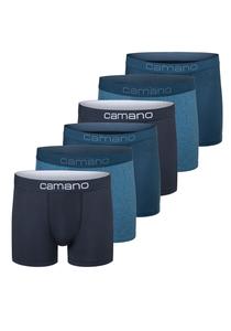 Боксеры camano Boxershorts Unterhosen Herren elastischer Gummibund ohne Einschneiden Baumwolle Stretch hautfreundlich Atmungsaktiv 6 шт, цвет blau mix