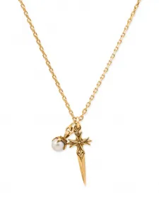 Ожерелье Pugnale+Pearl Emanuele Bicocchi, золотой