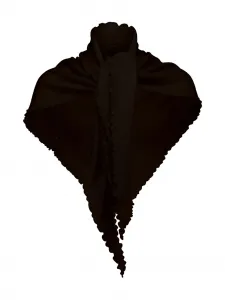 Шарф с оборками Allude, коричневый