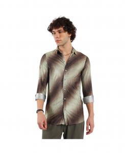 Рубашка в складку с градиентным переходом цвета Кампус Campus Sutra, Brown