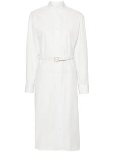 Платье-рубашка с поясом FENDI, белый
