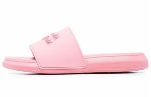 Шлепанцы Alexander Mcqueen с логотипом, розовый