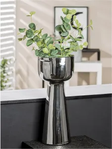 GILDE Напольная ваза "Ваза Face Cup "Viso"", (1 шт.) 18,5х45,5х18,5 см, цвет silberfarben