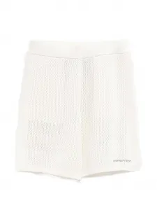 Сетчатые шорты с вышитым логотипом Casablanca, белый