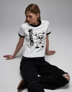 Бело-черная футболка Carhartt WIP Ringer