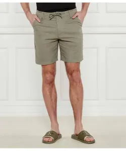 Льняные шорты Regular fit Guess Jeans, зеленый