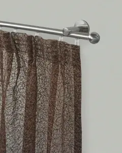 Карниз GARESA "BALL", 1 направляющая, желаемая длина, комплект для штор с внутренней направляющей, выдвижной, шар, имитация нержавеющей стали 480 см, Ø16мм, цвет edelstahlfarben