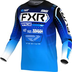 Мотокроссовая майка FXR podium 2025, Blue/Black/White