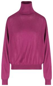 Топ Saint Laurent Pull Col Roule, фиолетовый