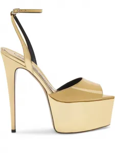 Босоножки с эффектом металлик Alexandre Vauthier, золотой