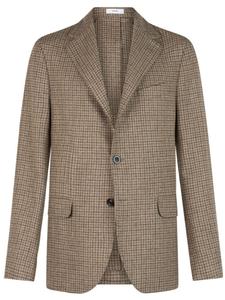 Шерстяной блейзер в клетку Boglioli, коричневый