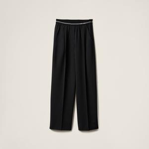 Спортивные штаны из шерсти MIU MIU, черный