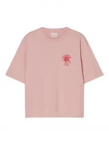 Футболка с графичным принтом Closed, розовый