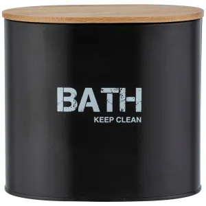 Органайзер для ванной WENKO «Гара», (1 шт.), с крышкой, черный/коричневый/белый