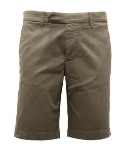 Хлопковые шорты-бермуды цвета хаки Eleventy, зеленый