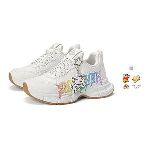 Низкие массивные кроссовки Crayon Shinchan, бежево-абрикосовые (всесезонная версия)