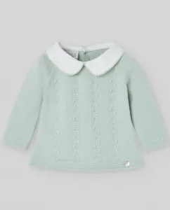 Детский жилет с вышивкой и прорезями коллекции Minino Paz Rodríguez, светло-зеленый