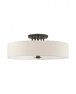 Полупотолочный светильник Meridian 6 Livex, темно-коричневый