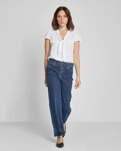 Женская блузка с короткими рукавами и завязкой спереди Trucco, белый