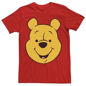 Мужская футболка с большим лицом Disney's Winnie The Pooh Pooh Bear Licensed Character, красный