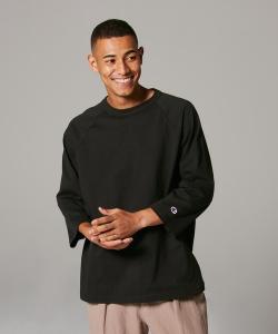 Мужская футболка Champion с рукавом реглан 3/4, черная